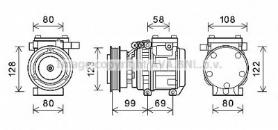 AVA QUALITY COOLING kaak264 -  Компрессор, кондиционер